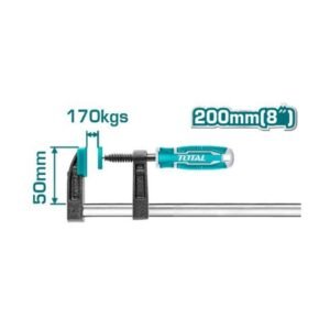 8’’ F CLAMP WITH PLASTIC HANDLE