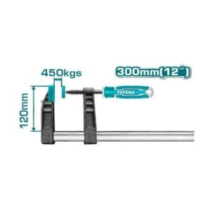 12’’ F-CLAMP WITH PLASTIC HANDLE