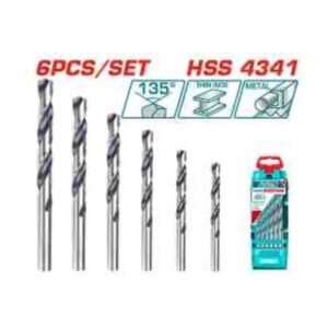 6PCS HSS TWIST DRILL BIT SET