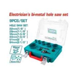 9PCS ELECTRICIAN’S BI-METAL HOLE SAW SET